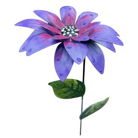 Metal Daylily Flower Garden Stakes Iron Crafts Hand Forged Metal Garden Art Mother's Day Gift Home Decoration Jardin