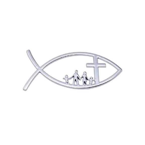 Metal Decal Automotive Fish Badge Fish Emblems Sticker Adhesive Car Fish Decal Sticker
