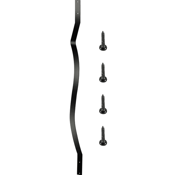 Metal Deck Balusters 51 Pack - 32.25" Deck Spindles, Black Iron Deck Railing for Outdoor Stair, Porch & Composite Decking - Stylish Wave Design with Screws