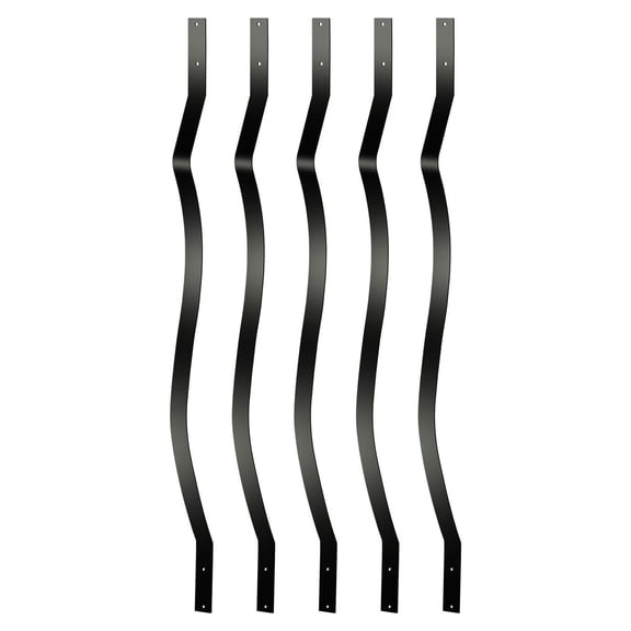Metal Deck Balusters 61 Pack, 29.5" Deck Spindles, Aluminum Alloy Railing for Decks, Porch, Staircase - Black, Stylish Outdoor Railing System