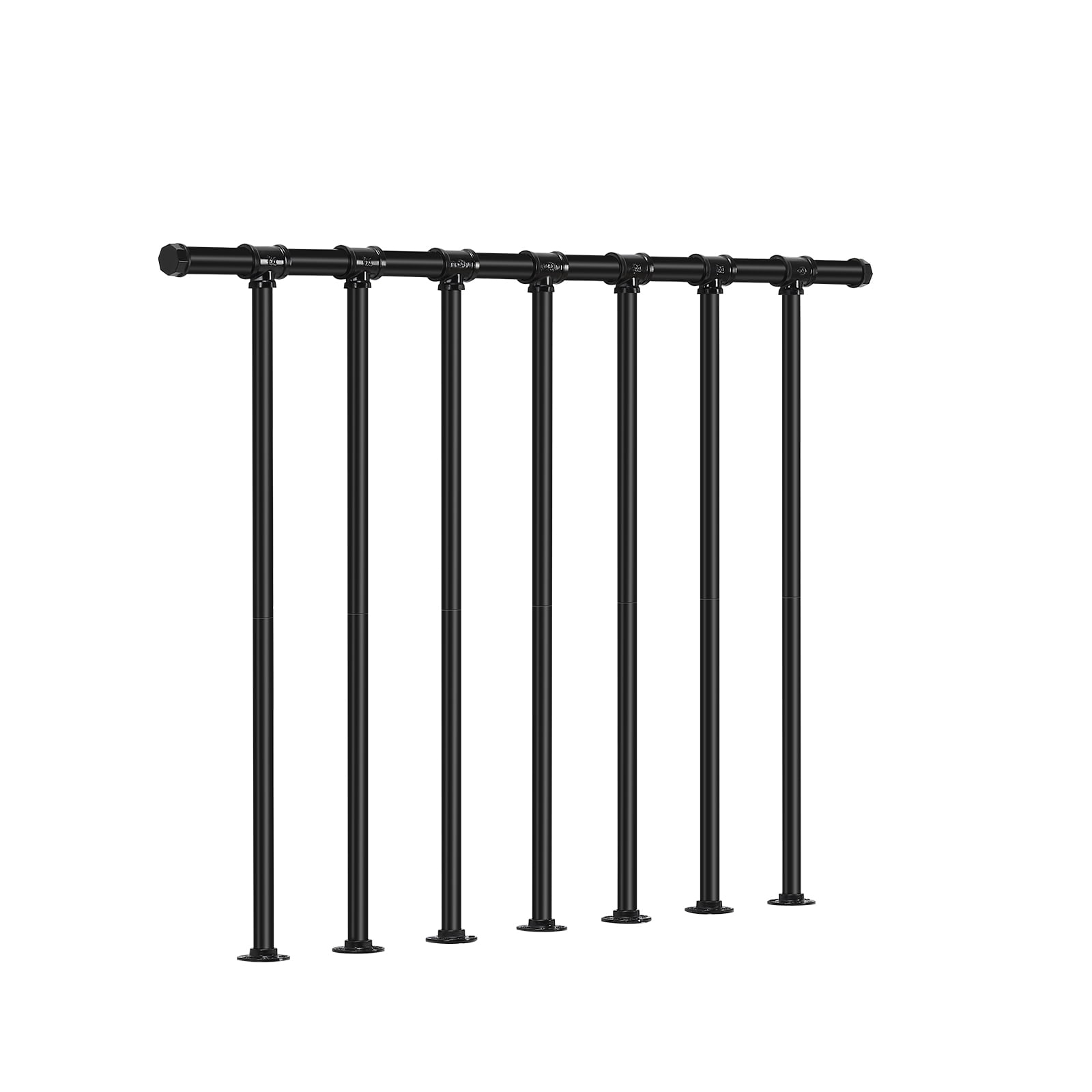 Three Side Railing Platform Metal Deck Railing, 3FT Platform Railing for Flat Ground, Porch Balcony ...