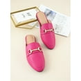 thumbnail image 1 of Metal Decor Flat Mules  Elegant Apricot-colored Solid Color Mule High Heels  Made Of Pure Metal, 1 of 7
