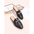 thumbnail image 1 of Metal Decor Flat Mules  Elegant Apricot-colored Solid Color Mule High Heels  Made Of Pure Metal, 1 of 7