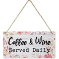thumbnail image 1 of Metal Decor Sign Coffee And Wine Served Daily Metal Sign. Farmhouse Style Home Signs Decor Metal Sign Home Decor Rustic Farmhouse Welcome Metal Sign Decor Wall Art 8x12 Inch, 1 of 4