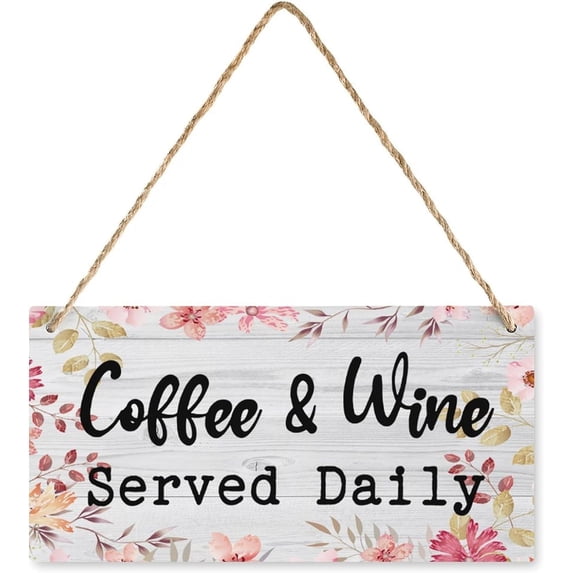 Metal Decor Sign Coffee And Wine Served Daily Metal Sign. Farmhouse Style Home Signs Decor Metal Sign Home Decor Rustic Farmhouse Welcome Metal Sign Decor Wall Art 8x12 Inch