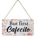 thumbnail image 1 of Metal Decor Sign But First Cafecito Shelf Sitter Cubicle Quotes Funny Sign Home Signs Decor Metal Sign Home Decor Rustic Farmhouse Welcome Metal Sign Decor Wall Art 8x12 Inch, 1 of 4