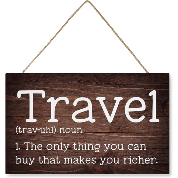 Metal Decor Signs Travel Definition Funny Metal Wall Decor Inspirational Home Farmhouse Kitchen Cafe Decoration 8x12 Inch