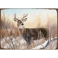 thumbnail image 1 of Metal Decor Stand Retro Tin Sign Whitetail Buck Deer Antler Rack and Doe Animal Wildlife Wall Vintage Style Metal Advertising Wall Plaque Sign Tin Sign Metal Decor Metal Sign Poster 8x12 inch, 1 of 5