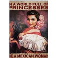 thumbnail image 1 of Metal Decor for Table Vintage Tin Sign Mexican Girl A World Full of Princesses Be A Mexican Woman Vintage Aluminum Sign for Home Coffee Wall Decor 8x12 inch, 1 of 5