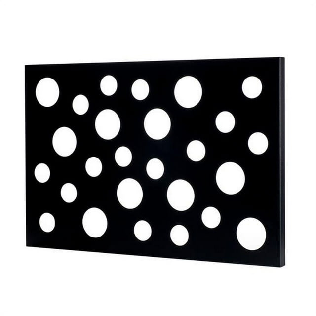 Metal Decor WA3010MBLK Large Circles Black Ridge Metal Mirror & Wall