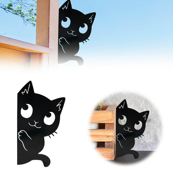 Metal Decorative Garden Plaque Stakes Peeping Statue Art for Outdoor Patio Yard and Indoor Porch Desktop Ornament