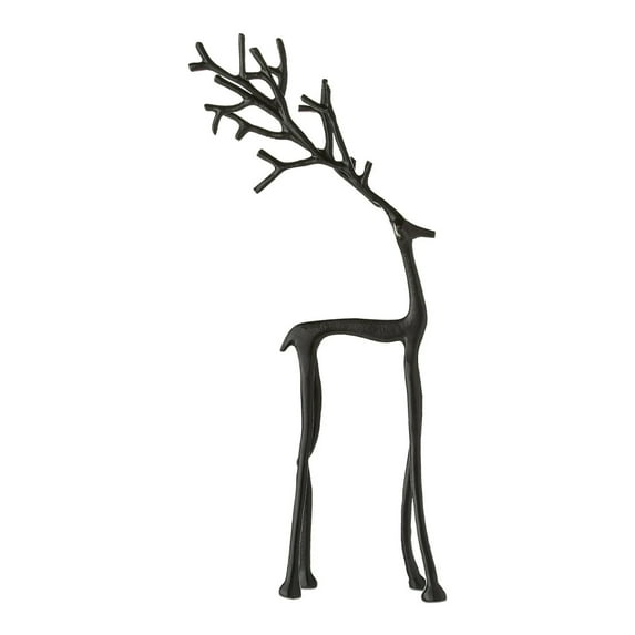Metal Deer Tabletop Decoration - Black Reindeer Statues Christmas Decorations,Modern Style Xmas Figurines,Elegant Indoor Holiday Decor,Ideal for Mantel Living Room Bedroom Office