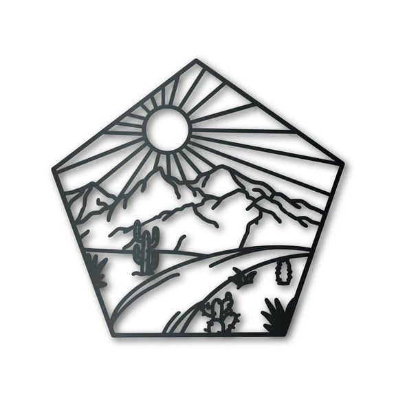 Metal Desert Landscape Wall Art 36