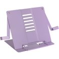 thumbnail image 1 of Metal Desk Book Stand for Reading with Adjustable Clips, Hands-Free Foldable Book Holder for , Portable Document Stand for Desk, Display Stand for Recipes, Cookbooks, Tablets - Purple, 1 of 7
