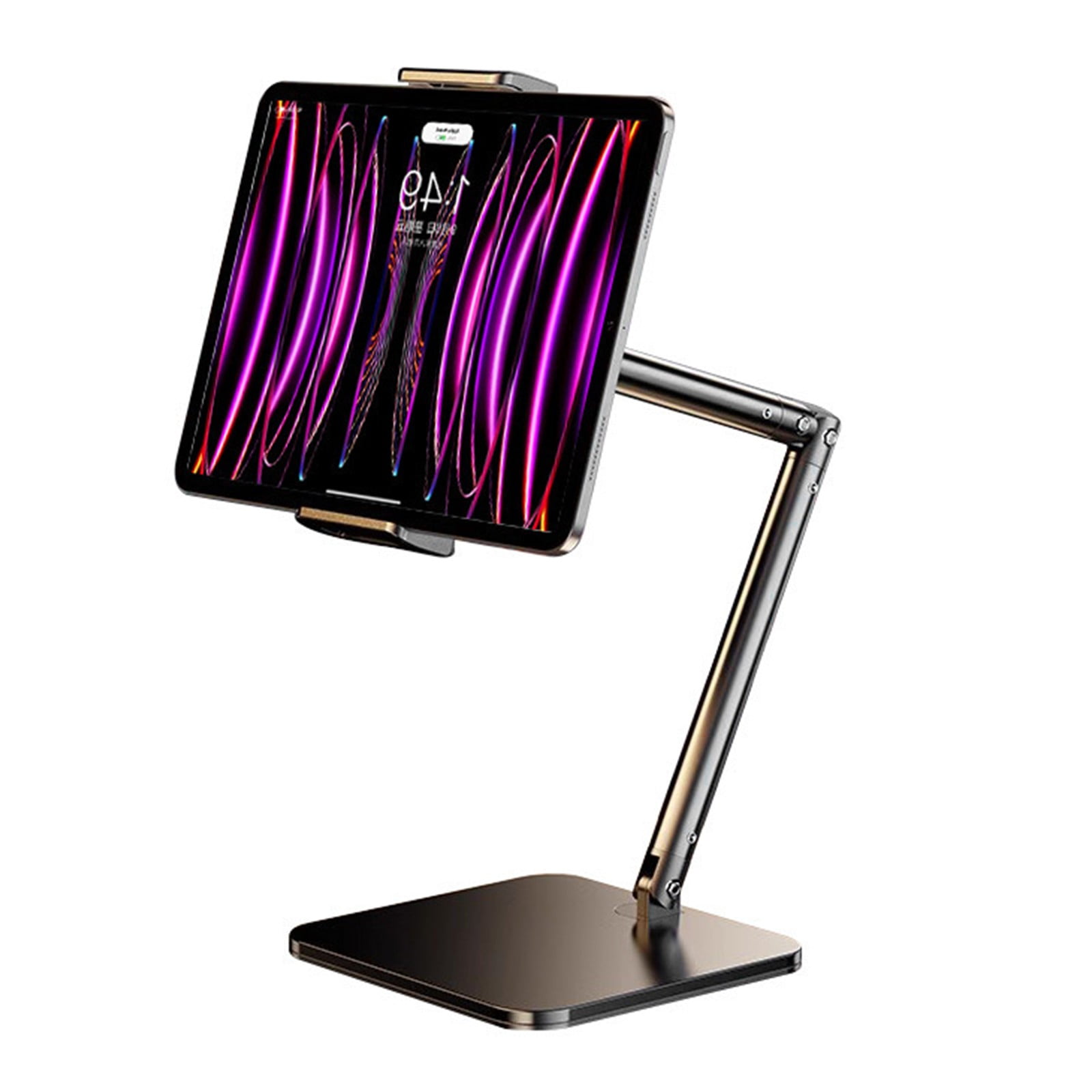 Metal Desk Holder Stand for Live Streaming Meetings Adjustable Desktop Tablet Holder Phone Stand