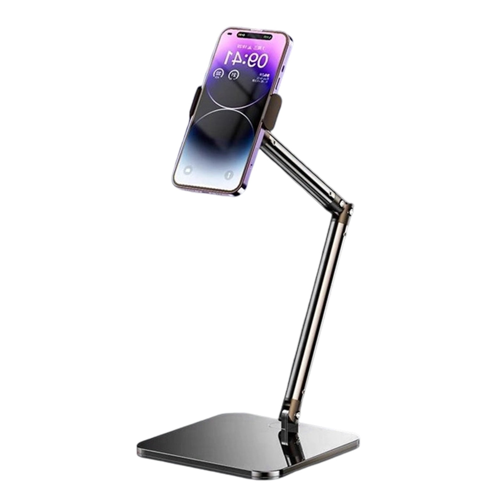 Metal Desk Holder Stand for Live Streaming Meetings Adjustable Desktop Tablet Holder Phone Stand
