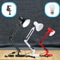 thumbnail image 1 of Metal Desk Lamp, Adjustable Goose Neck Swing Arm Table Lamp, Study Desk Lamps for Bedroom, Study, Office, Table, Red, 1 of 7