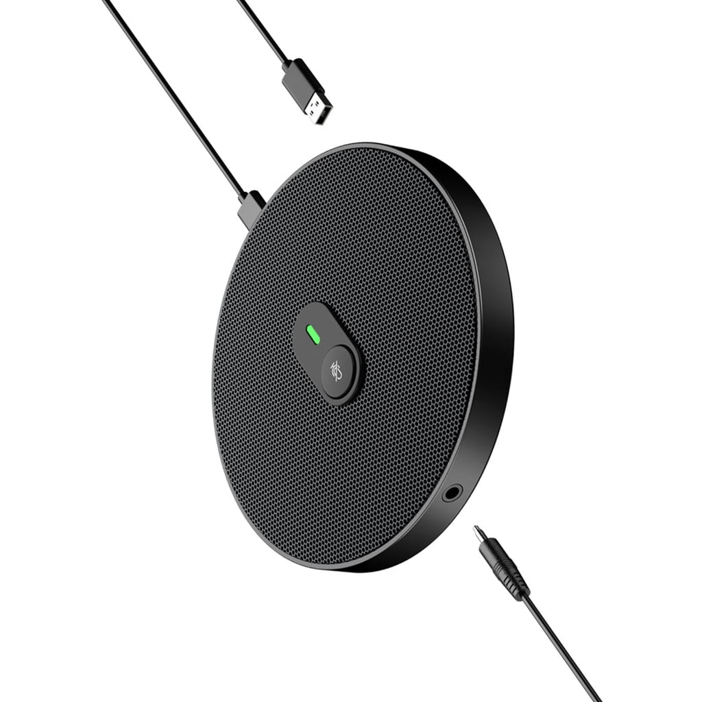 Metal Desktop Microphone With Touch Mute And LED Light For Video Calls Streaming Podcasts