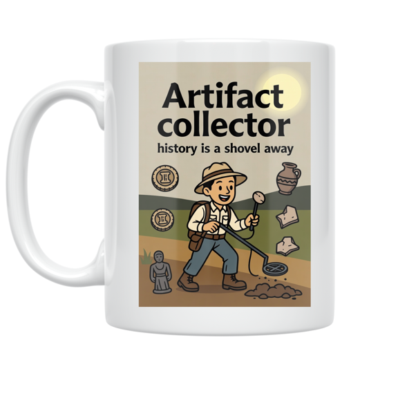 Metal Detecting Explorer Design - Artifact Collector - 11 oz Ceramic Coffee Mug