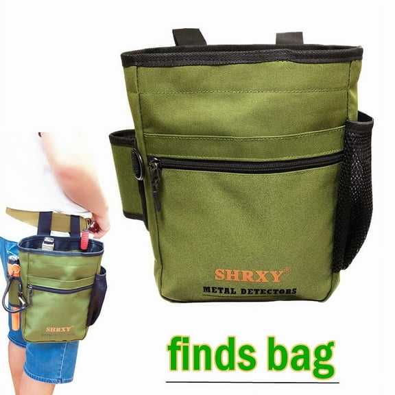 shrxy Metal Detecting Finds Bag Waist Digger Pouch Tools Bag for PinPointer Garrett Detector Xp ProPointer Accessories-Green