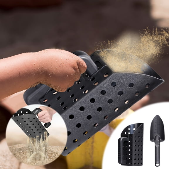 Metal Detecting Shovel & Sand Scoop Set - Plastic Beach Digging Tool With 129-Hole Sieve For Efficient Sand Sifting & Treasure Hunting