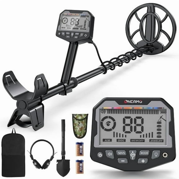 Metal Detector for Adults & Kids - 5 Modes Gold/Silver Detector, Professional All Terrain Metal Detector with 10" Waterproof Coil, LCD Display, Adjustable Height
