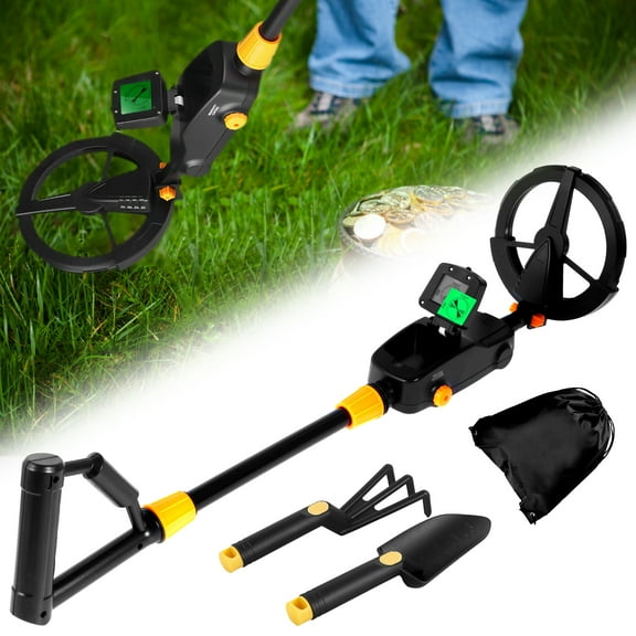 Metal Detector Adjustable Metal Detecting Tool Kit Gold Silver Finder Detector LCD Display Jewelry Coin Hunting Detector Metal Detecting Device for Kids Junior Youth