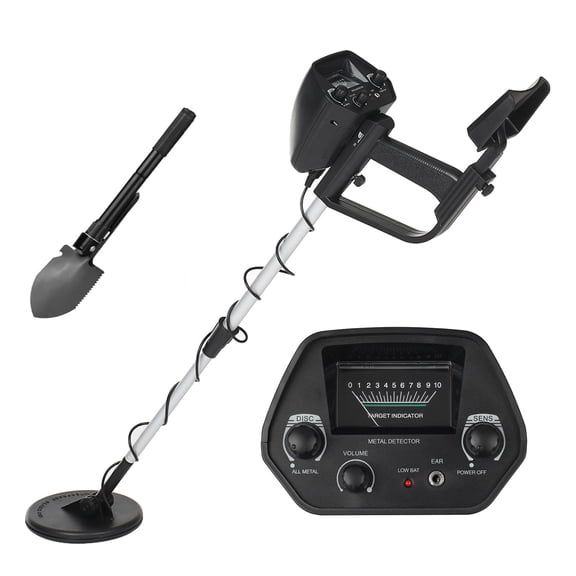 Metal Detector for Adults & Kids, Dual Mode All Metal/DISC, Adjustable Stem with Waterproof Coil, LCD Display for Beach Treasure Hunting & Outdoor Adventures