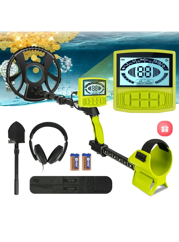 Metal Detector for Adults Kids Waterproof, BTMWAY Professional Higher Accuracy Gold Detector - 5 Detection Modes | Bigger Backlit LCD Display | New Advanced DSP Chip (10" IP68 Waterproof Coil), AU10
