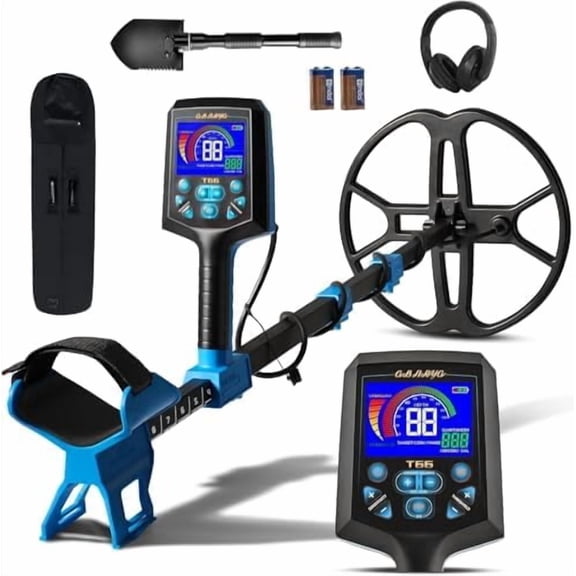 Metal Detector for Adults Professional, Double-D Waterproof Search Coil Gold Finder with Pinpoint, High Sensitivity DISC Mode,13" IP68 Coil,LCD Backlight Display Gold Detector$$Garden &