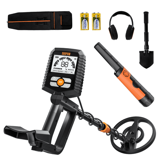 Metal Detector for All Ages: Waterproof Design for Gold Hunting, Reliable Anti-Interference Technology, Clear LCD Screen, Multiple Modes, IP68 Coiled Head