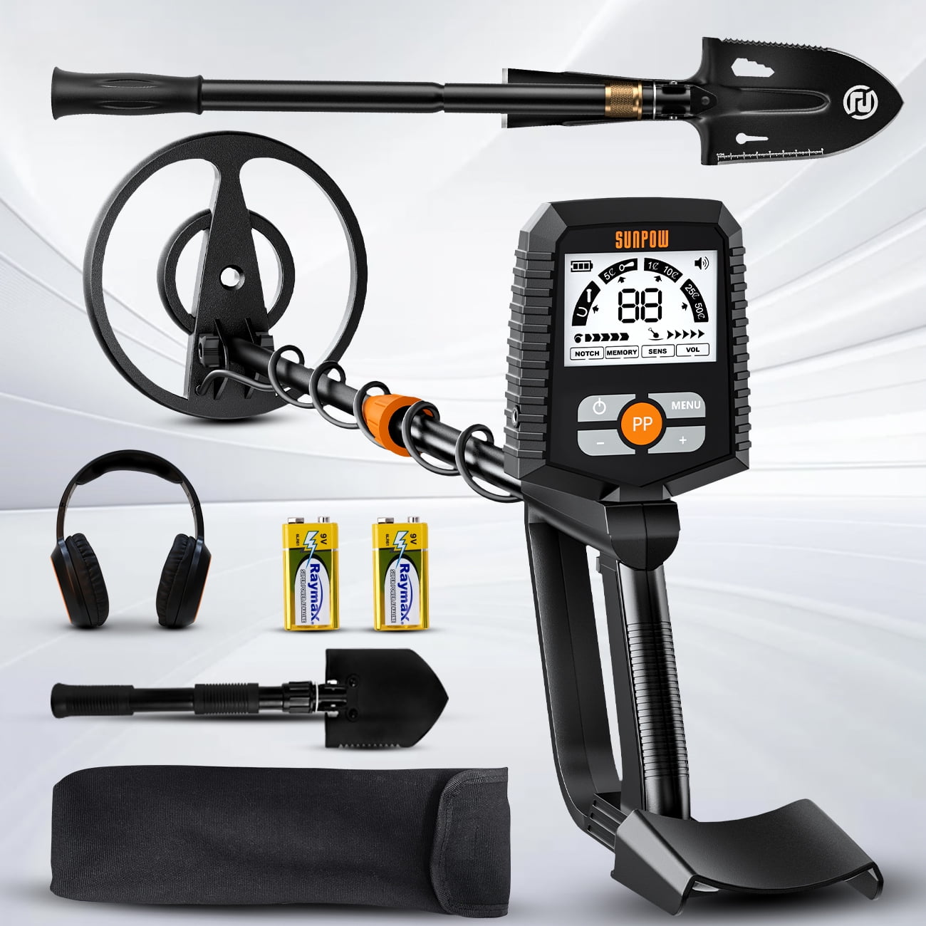 Metal Detector for All Ages: Waterproof Design for Gold Hunting, Reliable Anti-Interference Technology, Clear LCD Screen, Multiple Modes, IP68 Coiled Head