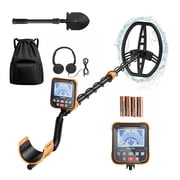 Metal Detector   High Accuracy for Adults and Kids   8 Inch Waterproof Search Coil, LCD Display, Adjustable Length   All Metal and Discrimination Modes   for Gold, Outdoor Lawn and Garden
