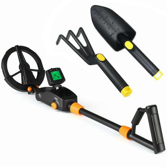 Metal Detector with LCD Screen Gold Detector for Kids Waterproof High Accuracy Treasure Hunting Detector Adjustable Sensitivity Volume Lightweight Detecting Coin Gold Toys for Kids Boys Beach Gift