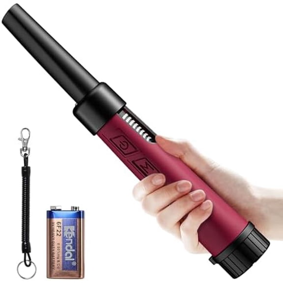 Metal Detector Pinpointer for Adults, IP68 Fully Waterproof Metal Detector LCD Signal Display Handheld Pin Pointer Wand Underwater Treasure Hunting 360Detection High Accuracy LED Light