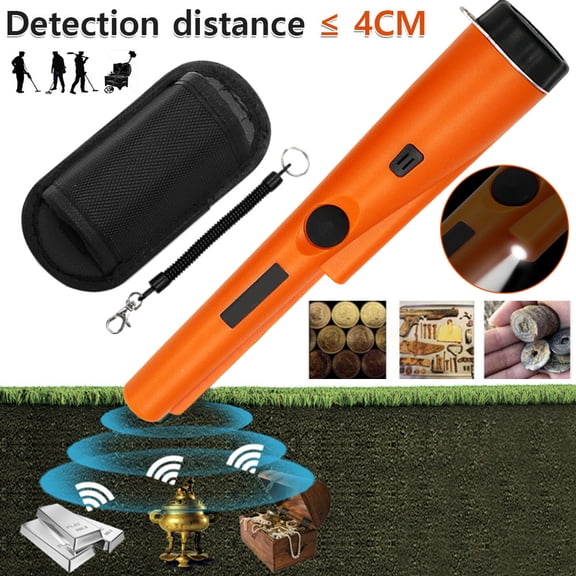 Waterproof Metal Detector Pinpointer, High Sensitivity 360 Handheld Metal Detector with Vibration Alert, LED Light, for Gold, Coin, Relic Hunting, Underwater Detection
