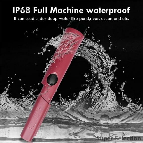 Metal Detector Pinpointer, IP68 Waterproof Handheld Pinpointer With Adjustable Sensitivity, Vibration & Audio Alert For Beach, Gold Panning, Coin Shooting, Treasure Hunting