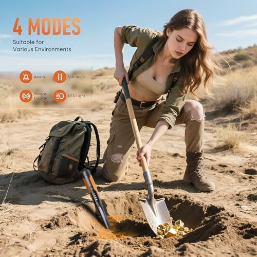 Metal Detector Pinpointer, Search Treasure Pinpointing Finder Probe with LCD Display, Professional Waterproof Handheld Pin Pointer Wand with 4 Modes for Metal Detector Adults, Kids