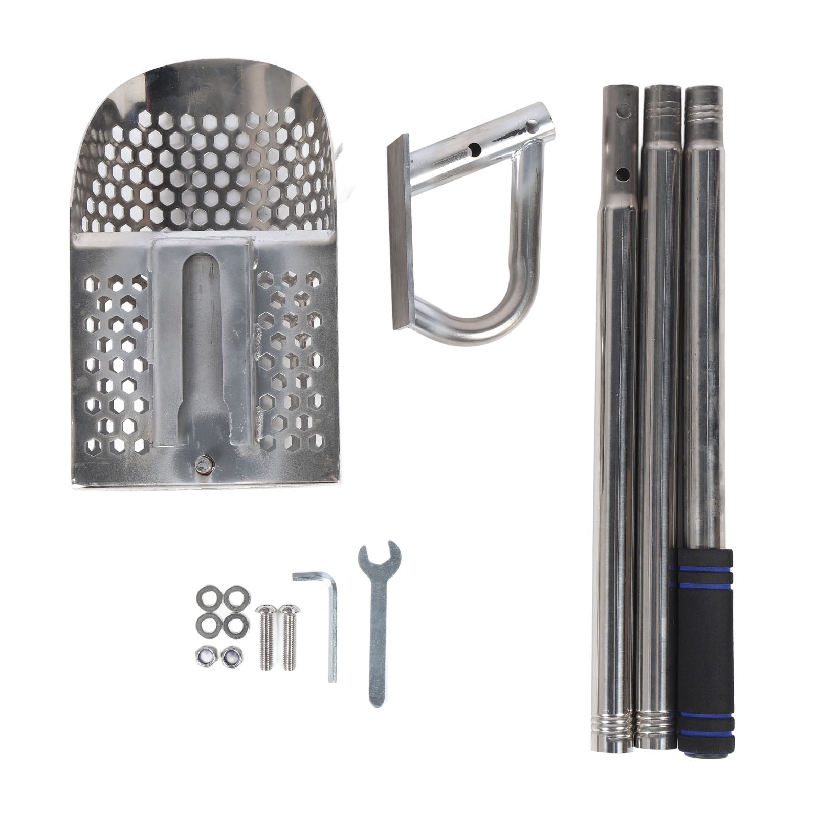 Metal Detector Sand Scoop Shovel, Sand Sifter Shovel Long Lasting Stainless Steel Efficient Rustproof Detachable Handle  For Treasure Detecting