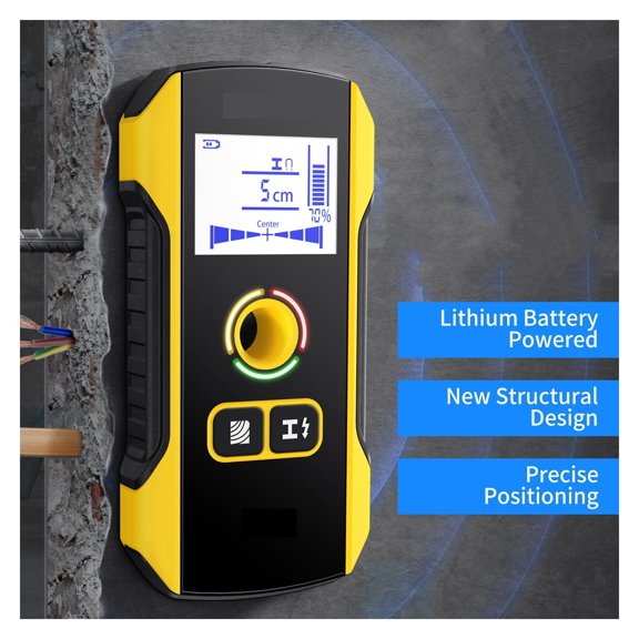Metal Detector Wall Scanner With Newly Designed Positioning Hole For AC Live Cable Wires Metal Wood Stud Find