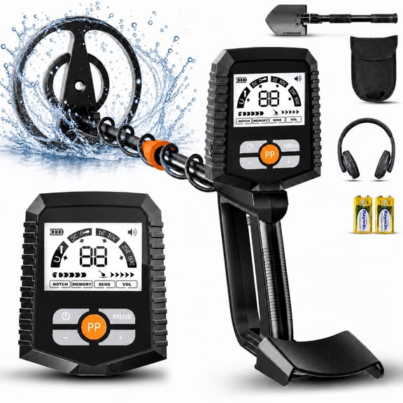 Metal Detector for Adults & Kids, IP68 Waterproof 8" Search Coil Gold Detector, 4 Modes High Accuracy Detector De Metales