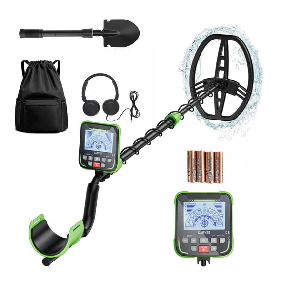 Metal Detector for Adults & Kids, Waterproof Metal Detectors with High Accuracy 11" Search Coil, All Metal & Disc Modes for Gold Detector,Green