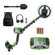 Metal Detector for Adults & Kids, Waterproof Metal Detectors with High Accuracy 8 Search Coil, All Metal & Disc Modes for Gold Detector,Green