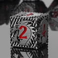 thumbnail image 1 of Metal Dice Set D&D, 7 PCS Dragon & Warrior Metallic DND Polyhedral Dice Set with Gift Metal Box for Dungeons and Dragon Tabletop Game (Gray Dice & Red Dragon), 1 of 7