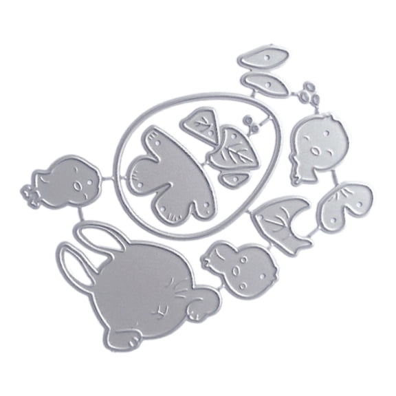 Metal Die Cut Easters Rabbits Chicken Cutting Dies Embossing Stencils Molds for Photo Card Scrapbooking Decorations