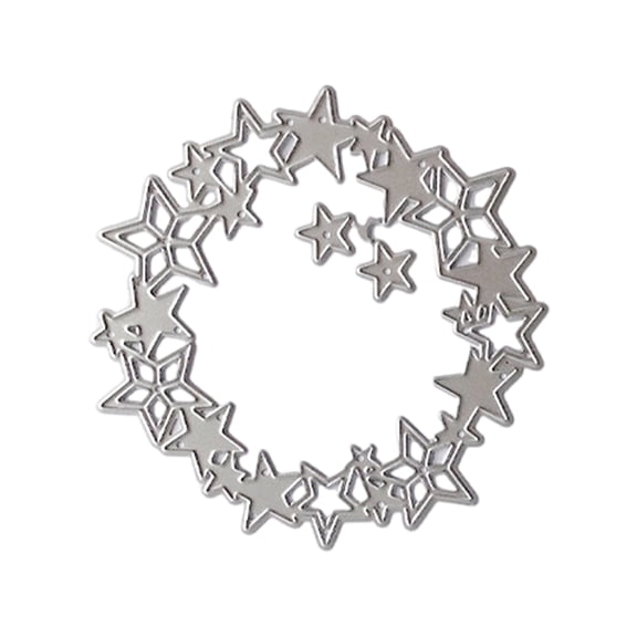 Round Star Frame Cutting Dies Carbon Steel Die Cut Embossing Stencils for Photo Scrapbooking Card Making Decorations
