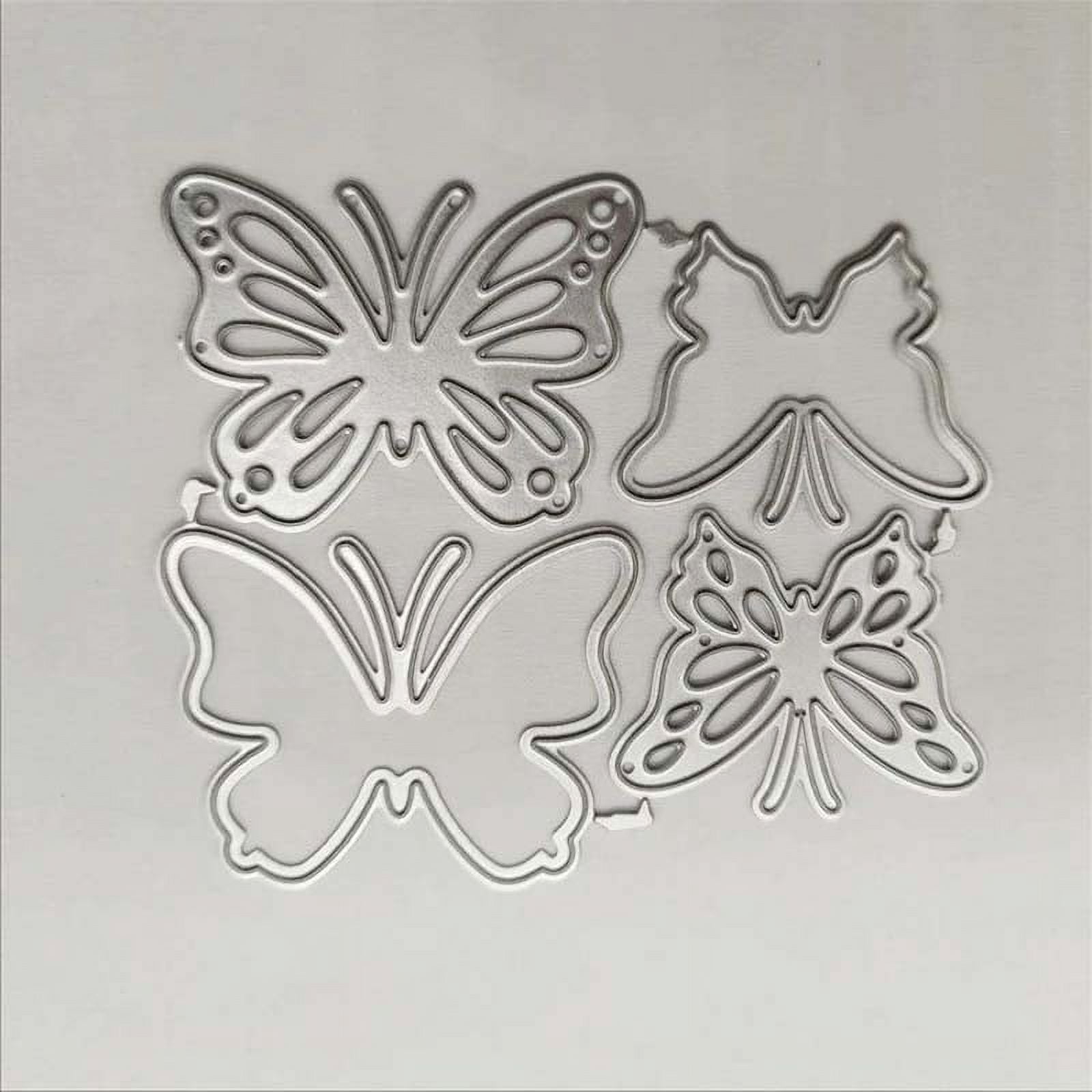 Metal Die Cuts, 4Pcs Butterfly Cutting Dies Card Stencils Embossing for ...