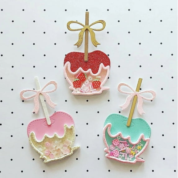 Metal Die Cuts, New Caramel Apple Cutting Dies Stencils for DIY Scrapbooking Album Decorative Embossing Paper Cards