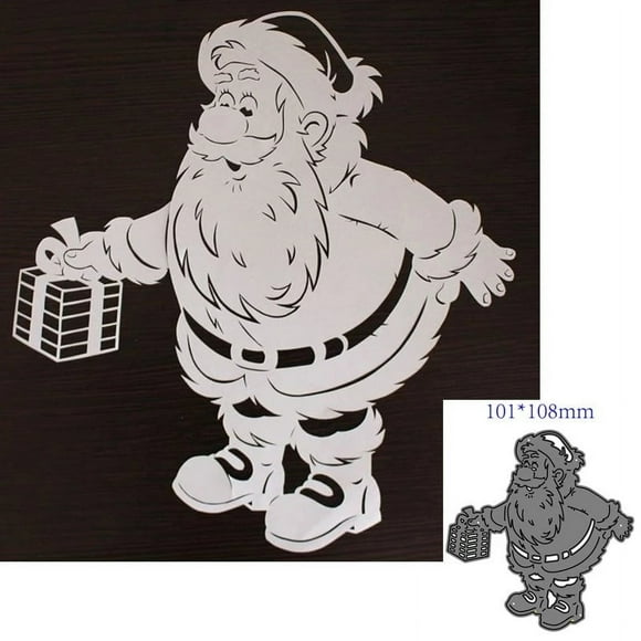 Metal Die Cuts, New Santa Claus Cutting Dies Stencil for DIY Scrapbooking Album Decorative Card Embossing Craft DIY