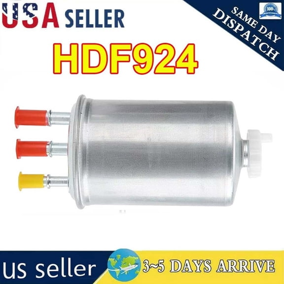 Metal Diesel Fuel Filter For Ssangyong Actyon Kyron Rexton Rodius and Kia Pregio, Replaces HDF924E J1330405 N6508 PS9451, 1-Pack